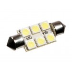 Светодиодная автолампа T10 35mm 6pcs 1,26W 12V